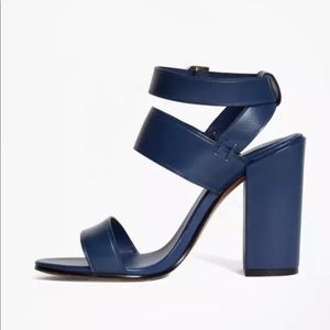 Brooks brothers navy blue high heel sandals